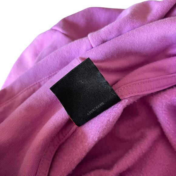 Air Jordan Girls Cropped Hoodie Pullover Size M Purple Logo Sweatshirt Athletic - Picture 6 of 6